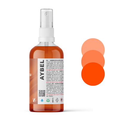 Orange textilfärgspray
