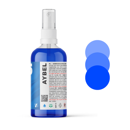 Himmelsblå textilfärgspray