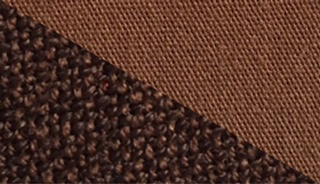 Fabric swatch dyed in chestnut brown, demonstrating the vibrant color achieved with our dye on different fabrics